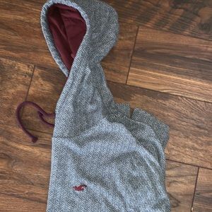 Maroon and Blue Hollister hooded long sleeve